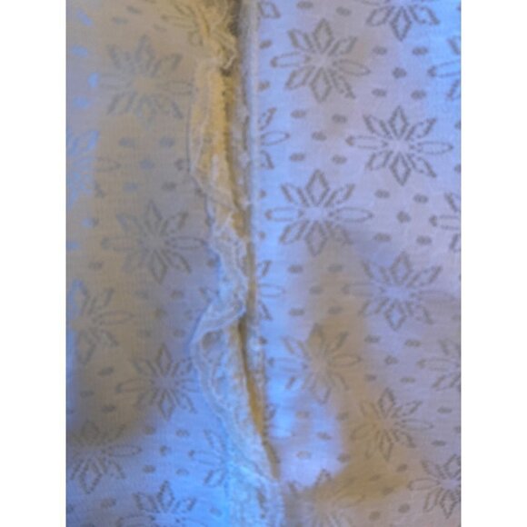 Vintage Infant Cream Ivory Lace Pointell Christening Open Gown Coat Topper - Picture 3 of 5